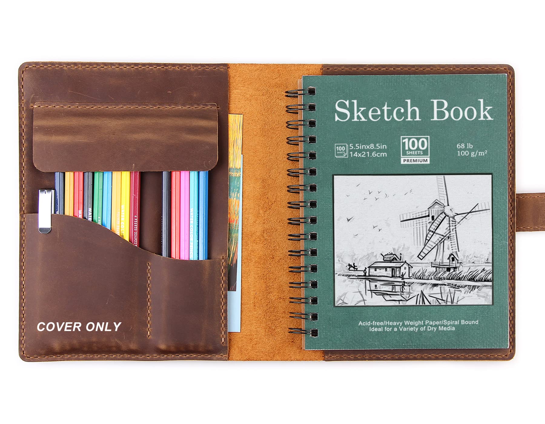 An application scenario or product detail of custom leather sketchbook - Image 18