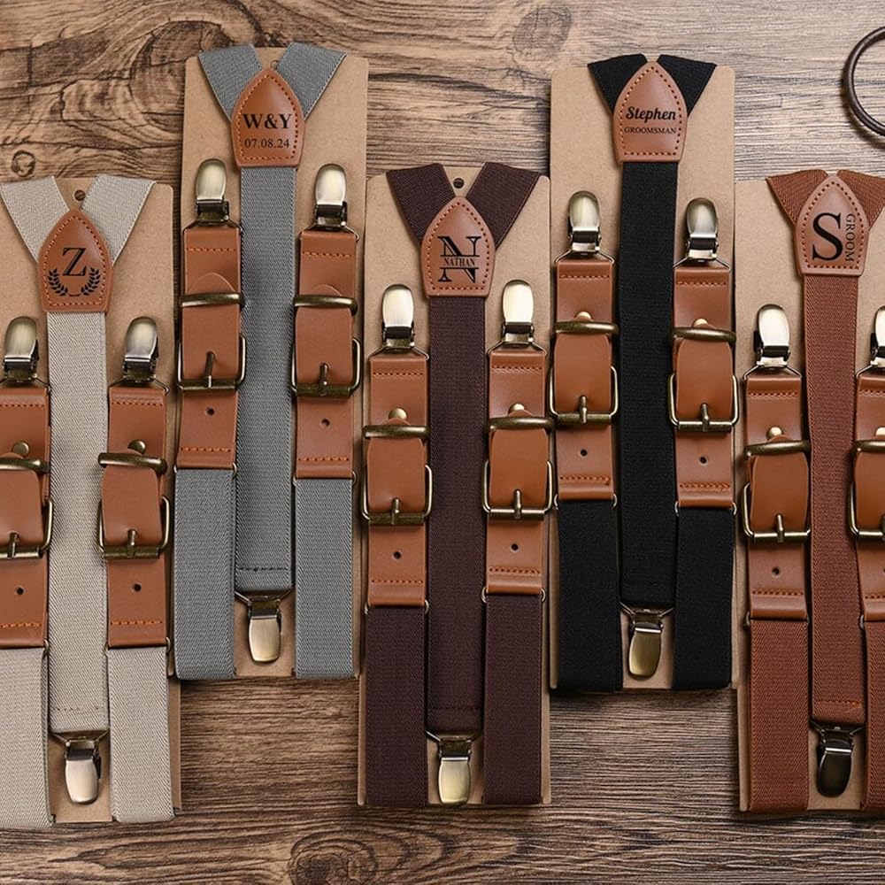 An application scenario or product detail of custom leather suspenders - Image 13