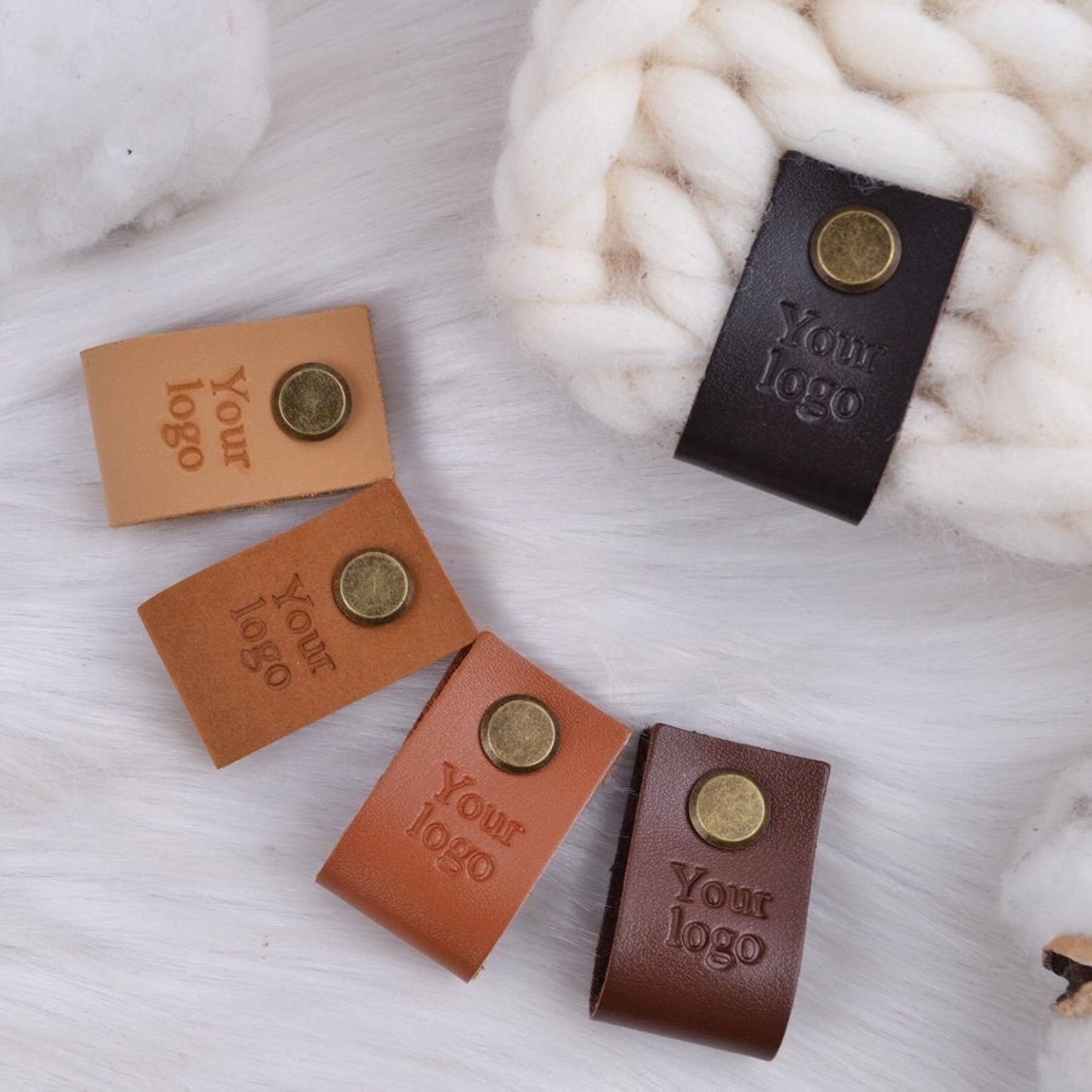 An application scenario or product detail of custom leather tags - Image 8