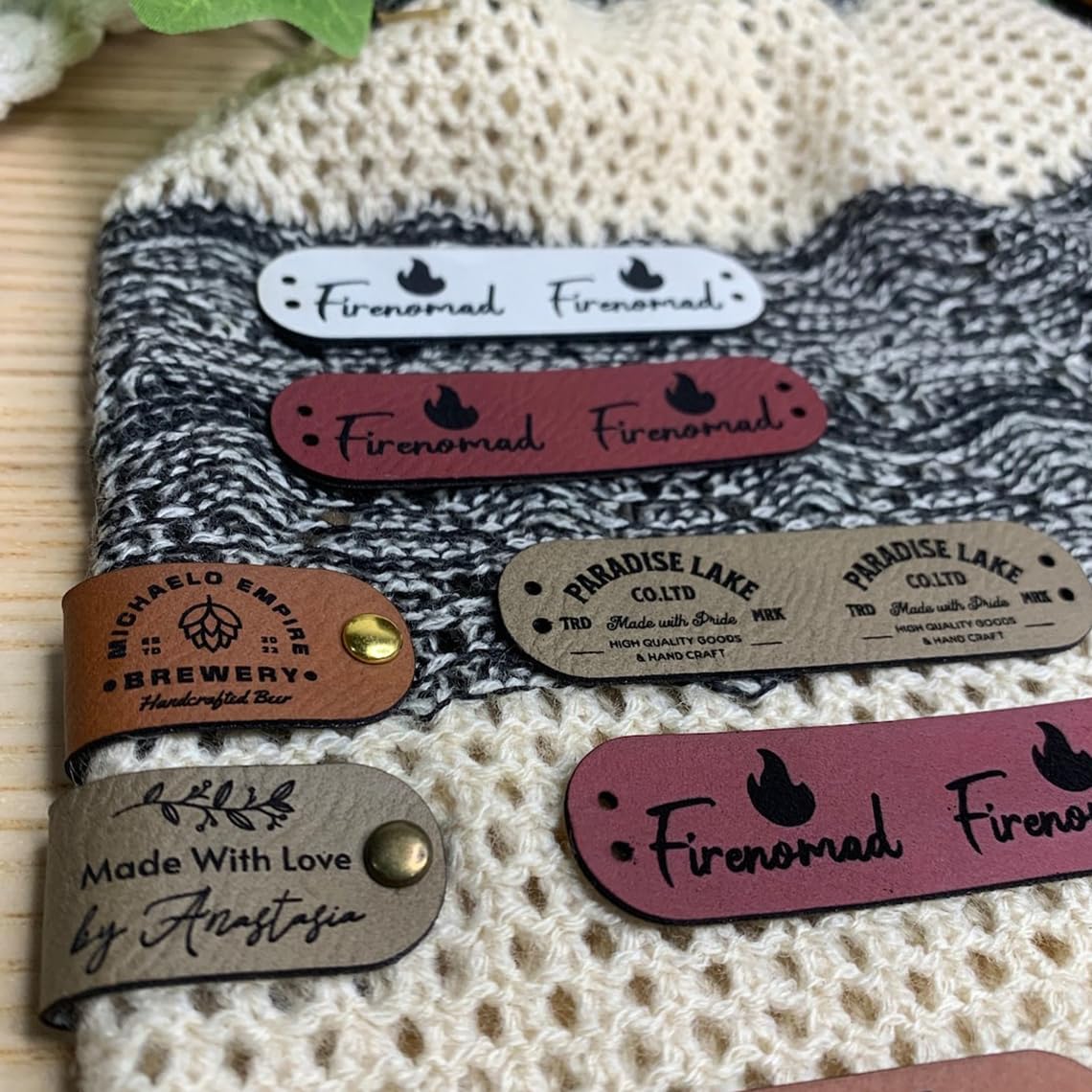 An application scenario or product detail of custom leather tags for crochet - Image 22