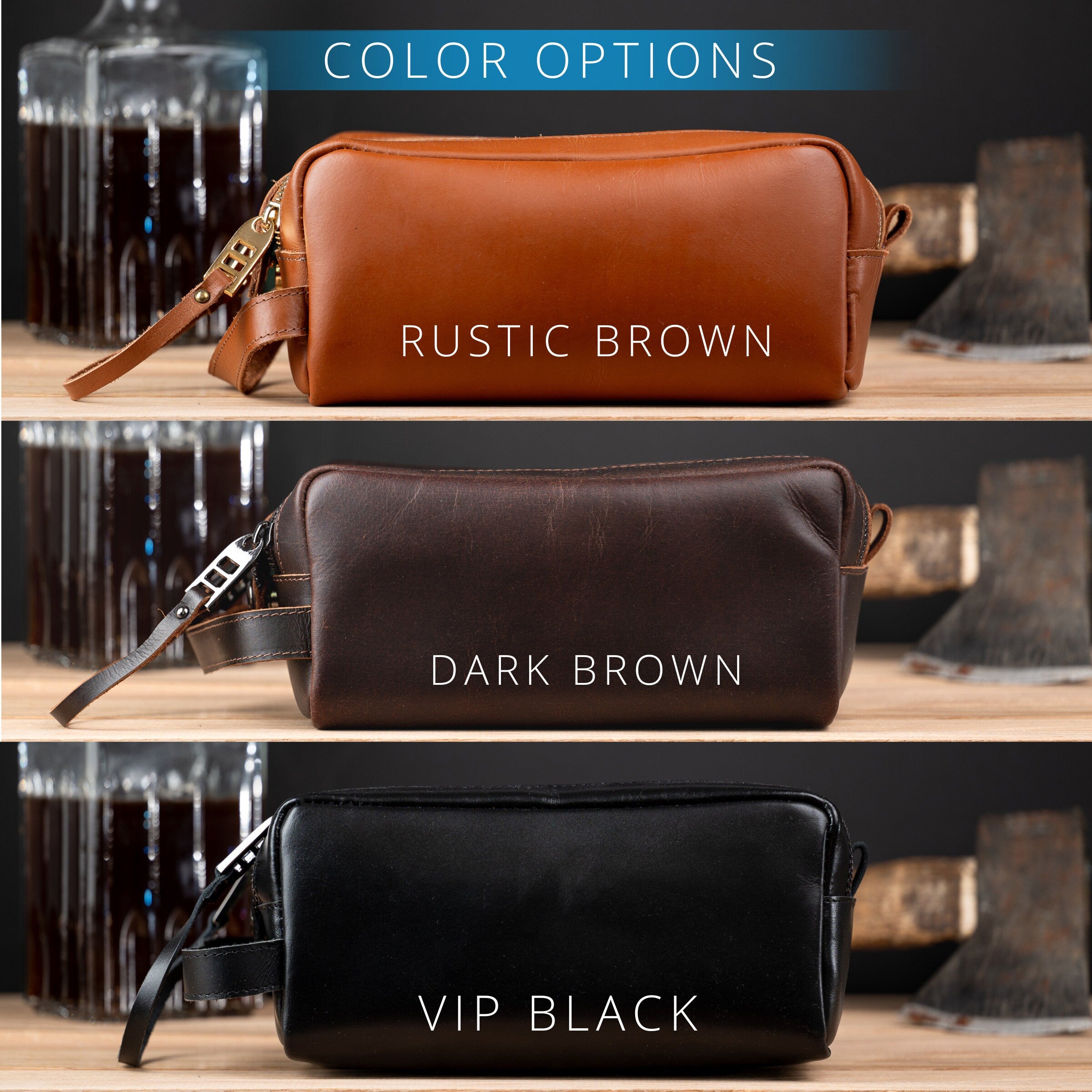 An application scenario or product detail of custom leather toiletry bag - Image 20