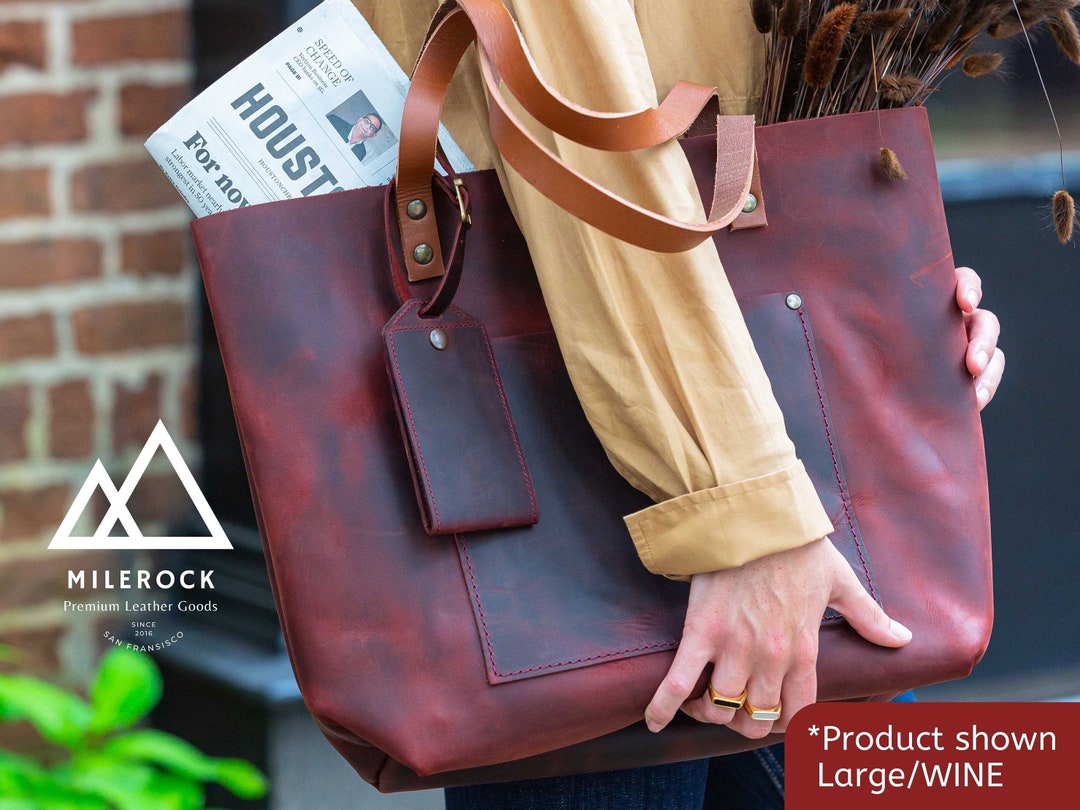 An application scenario or product detail of custom leather tote - Image 4