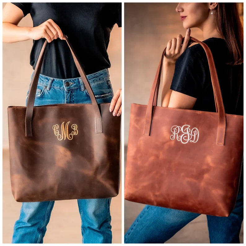 An application scenario or product detail of custom leather tote - Image 14