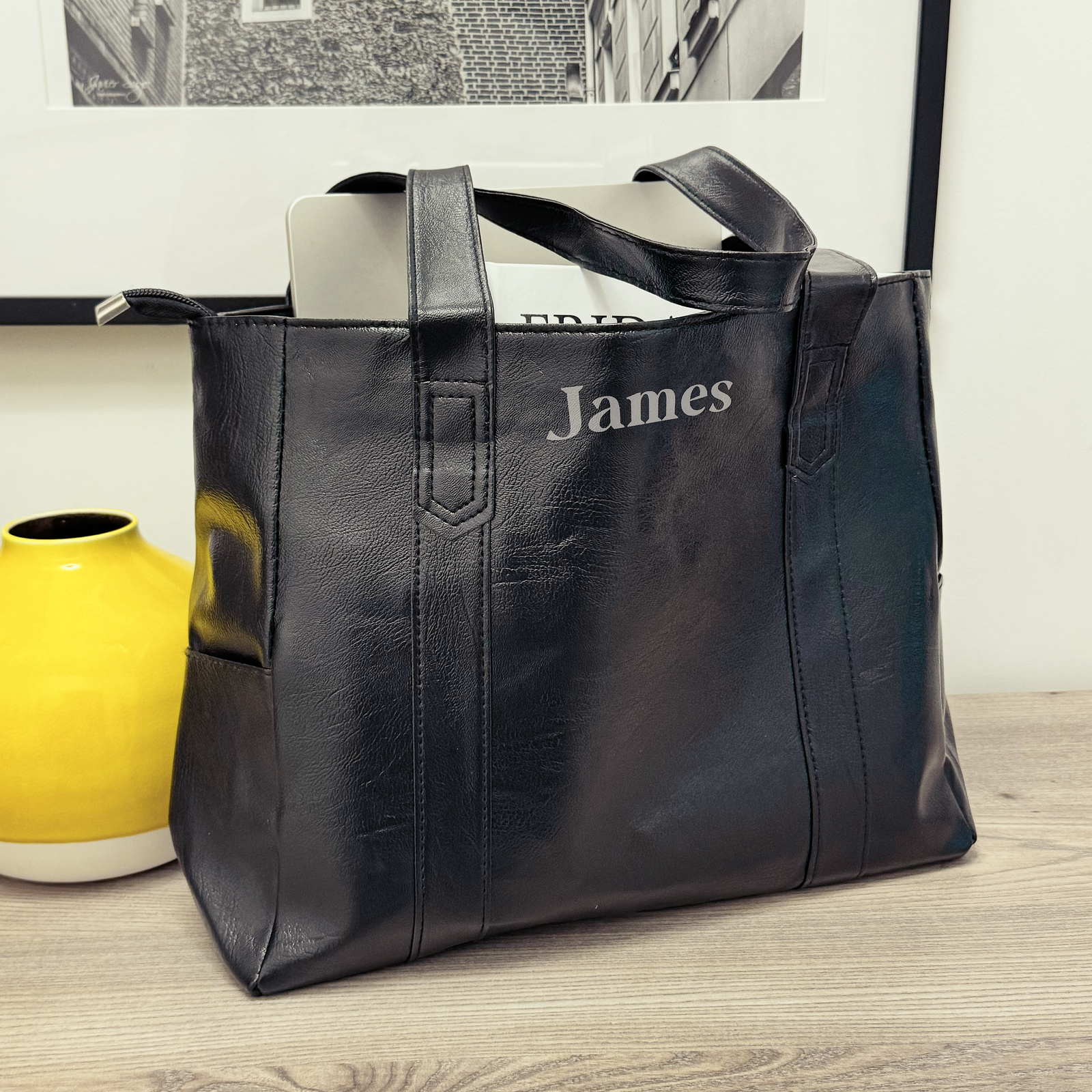 An application scenario or product detail of custom leather tote - Image 19