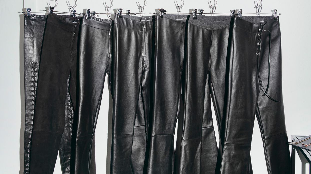 An application scenario or product detail of custom leather trousers - Image 11