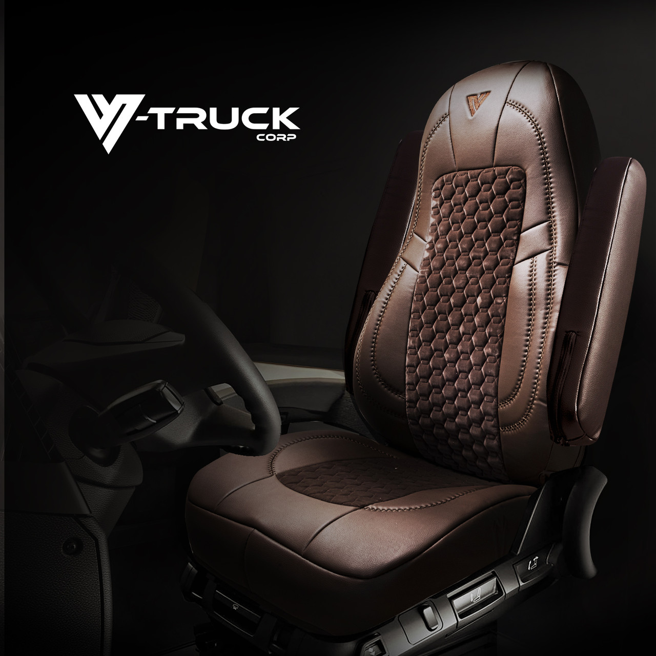An application scenario or product detail of custom leather truck seats - Image 7