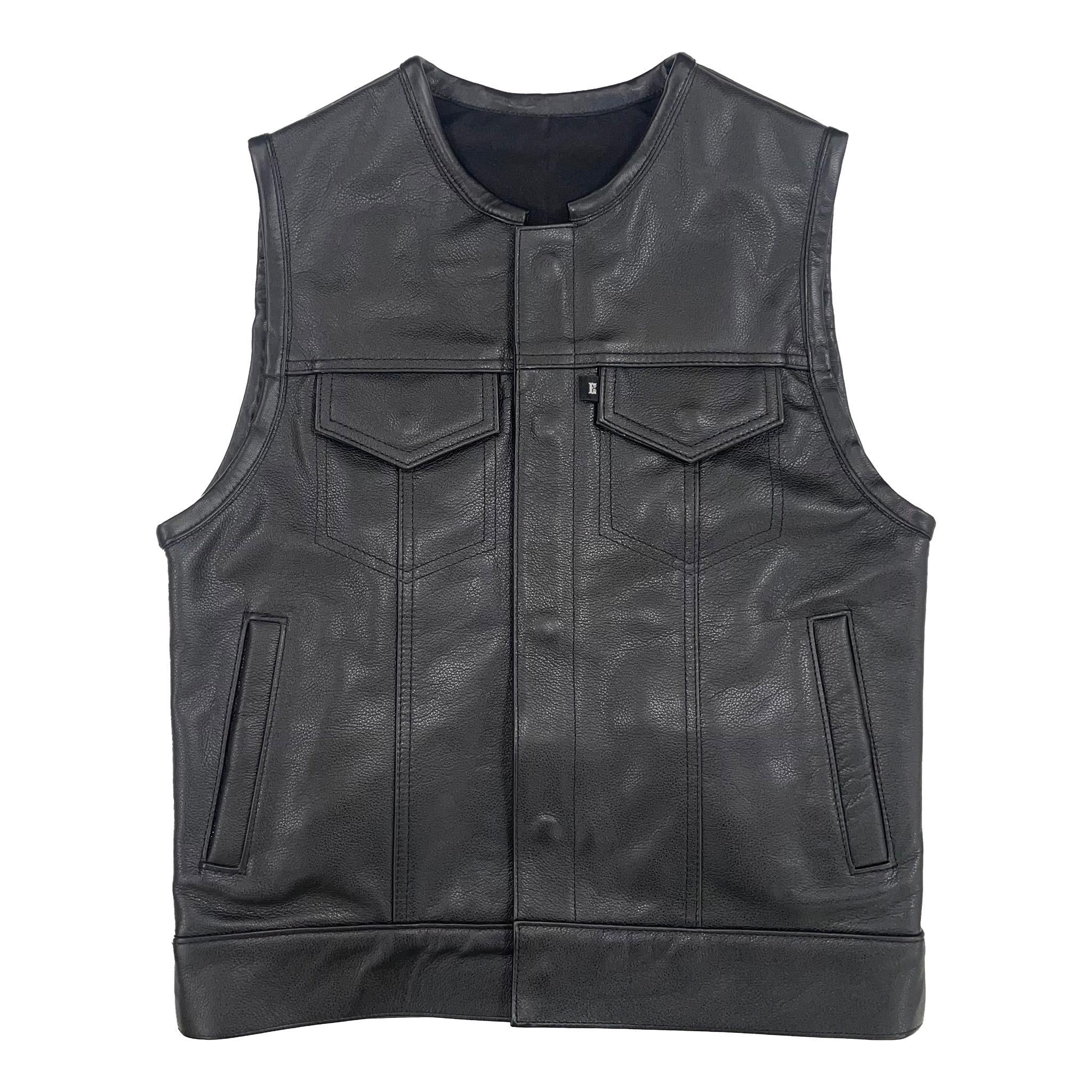An application scenario or product detail of custom leather vest for men - Image 3
