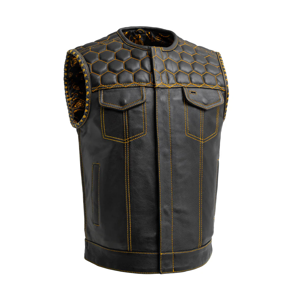An application scenario or product detail of custom leather vest for men - Image 5