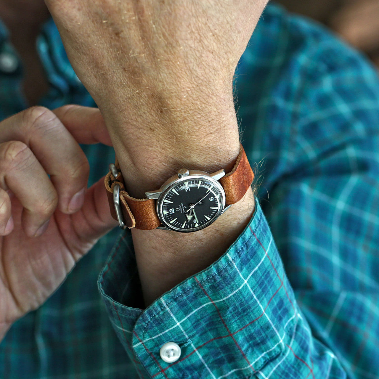An application scenario or product detail of custom leather watch straps - Image 2