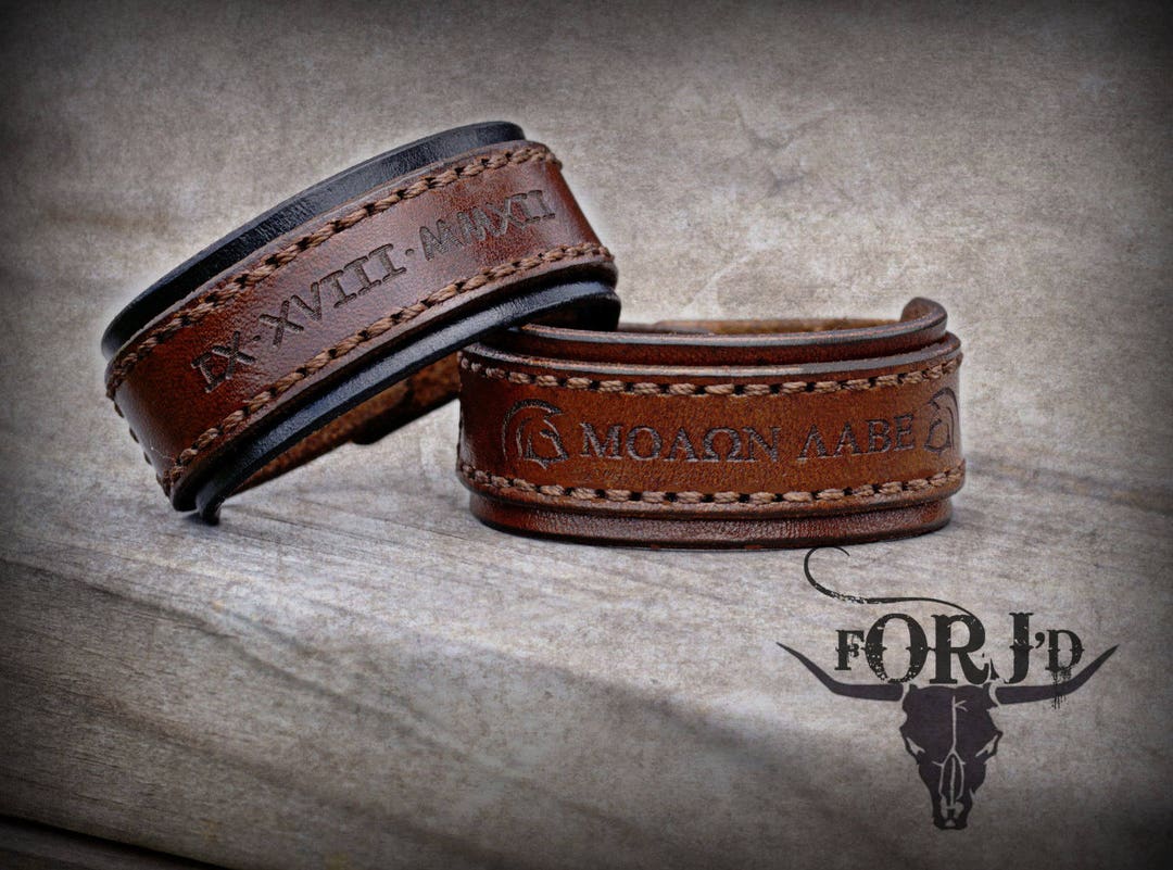 An application scenario or product detail of custom made leather bracelets - Image 1