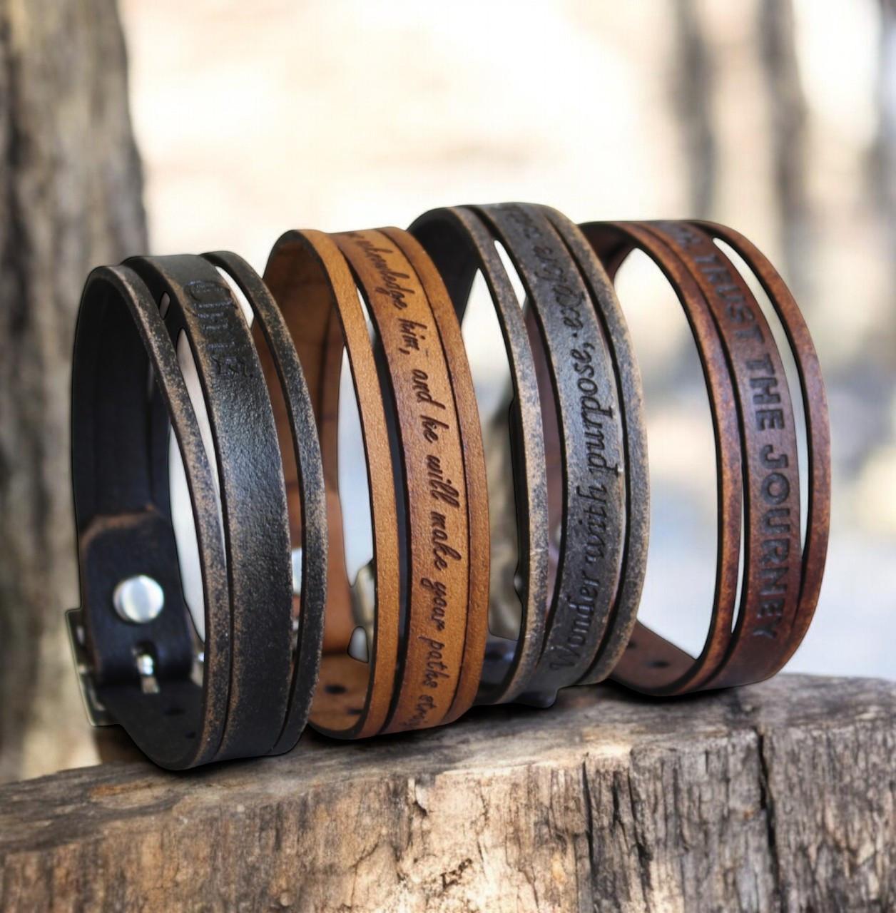 An application scenario or product detail of custom made leather bracelets - Image 6