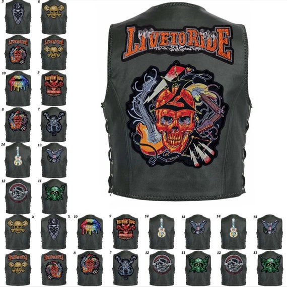 An application scenario or product detail of custom patches for leather vest - Image 4