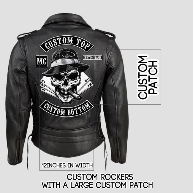 An application scenario or product detail of custom patches for leather vest - Image 5