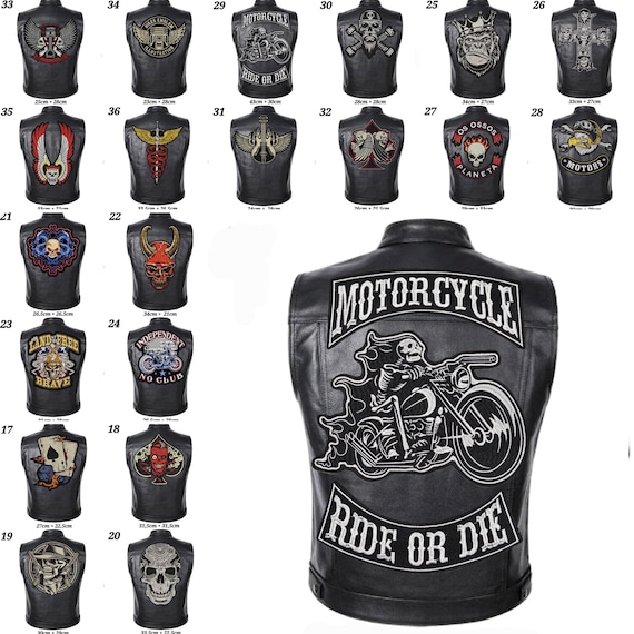 An application scenario or product detail of custom patches for leather vest - Image 10