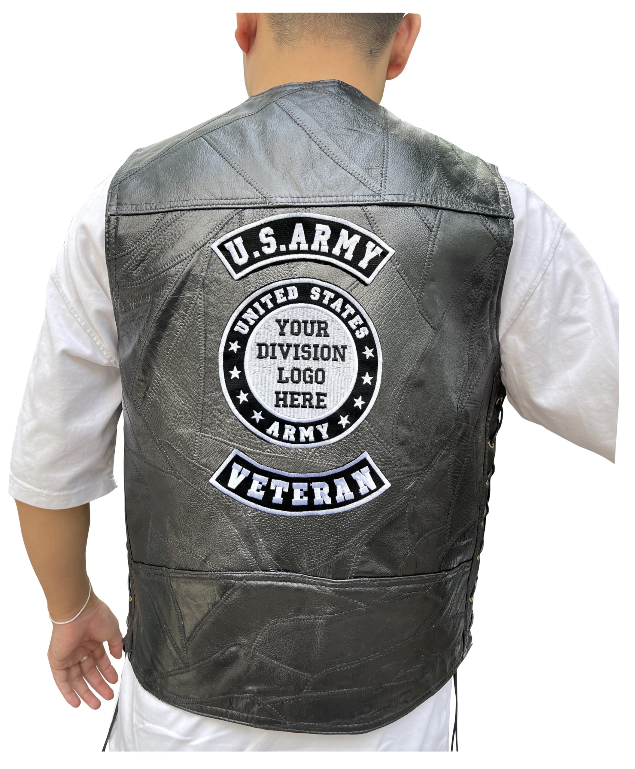 An application scenario or product detail of custom patches for leather vest - Image 19