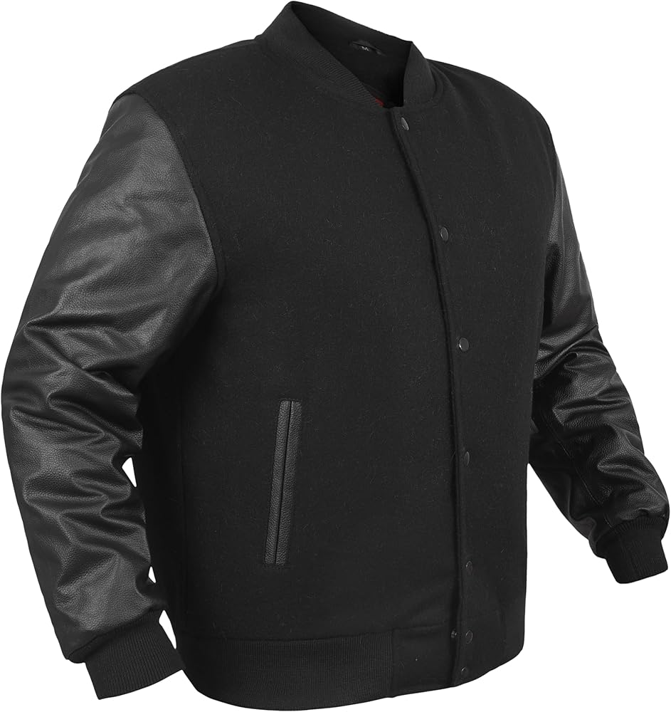 An application scenario or product detail of custom varsity jackets leather sleeves - Image 10