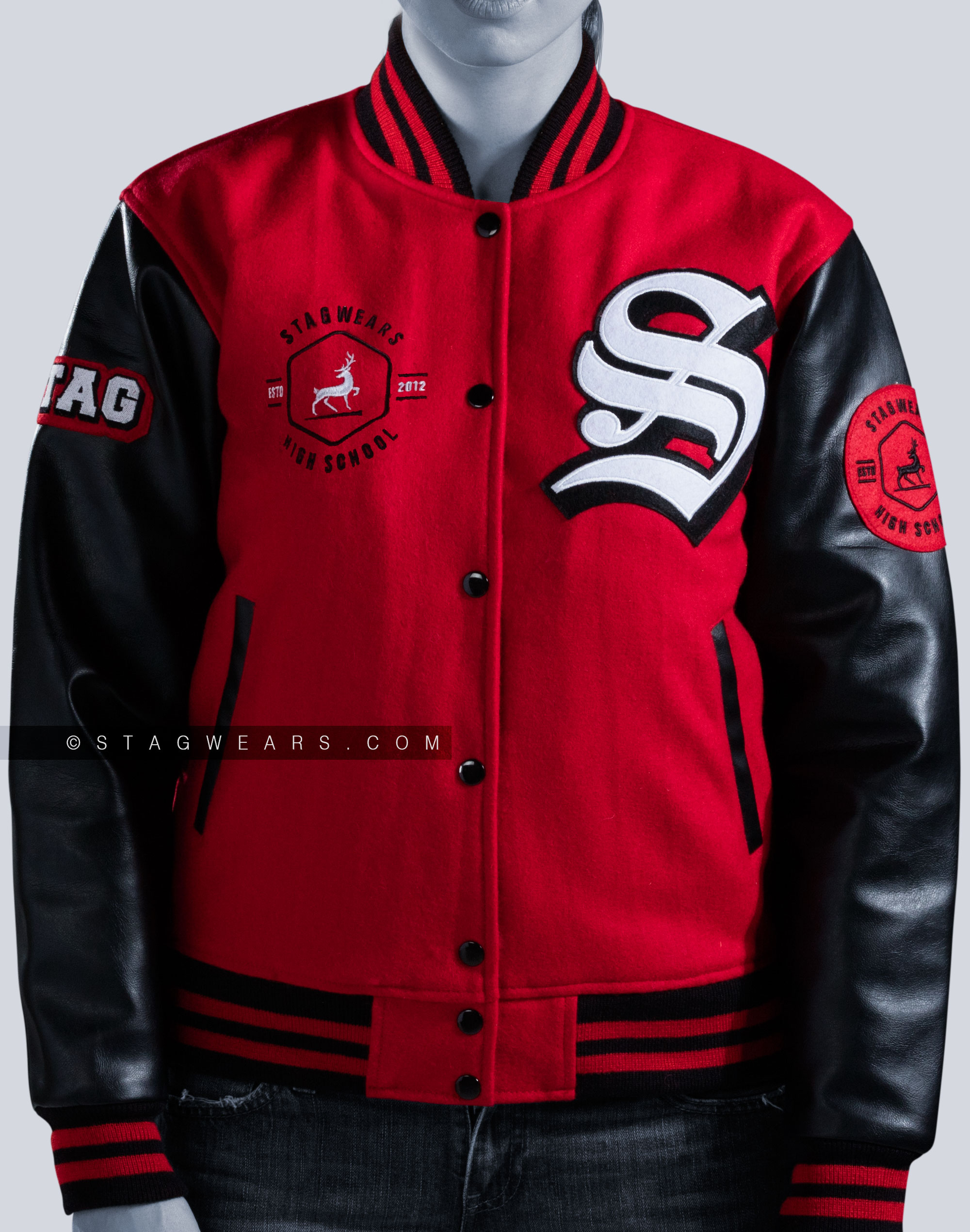 An application scenario or product detail of custom varsity jackets leather sleeves - Image 14