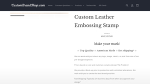 Custom Brand - Leather Embossing Stamp