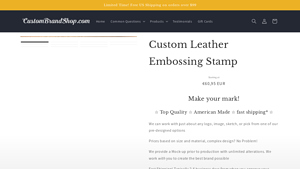 Custom Brand - Leather Embossing Stamp
