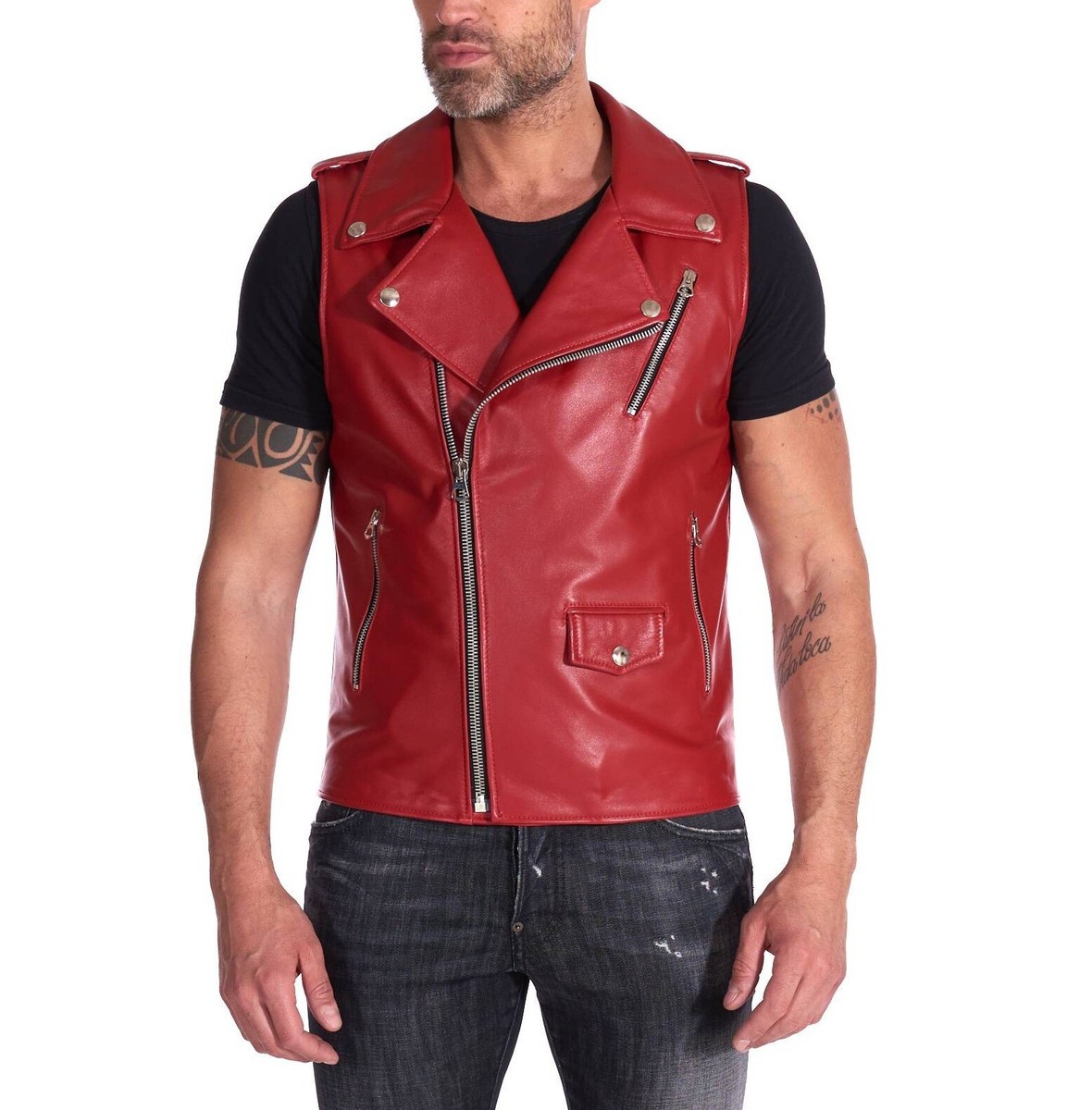 An application scenario or product detail of customize leather vest - Image 5