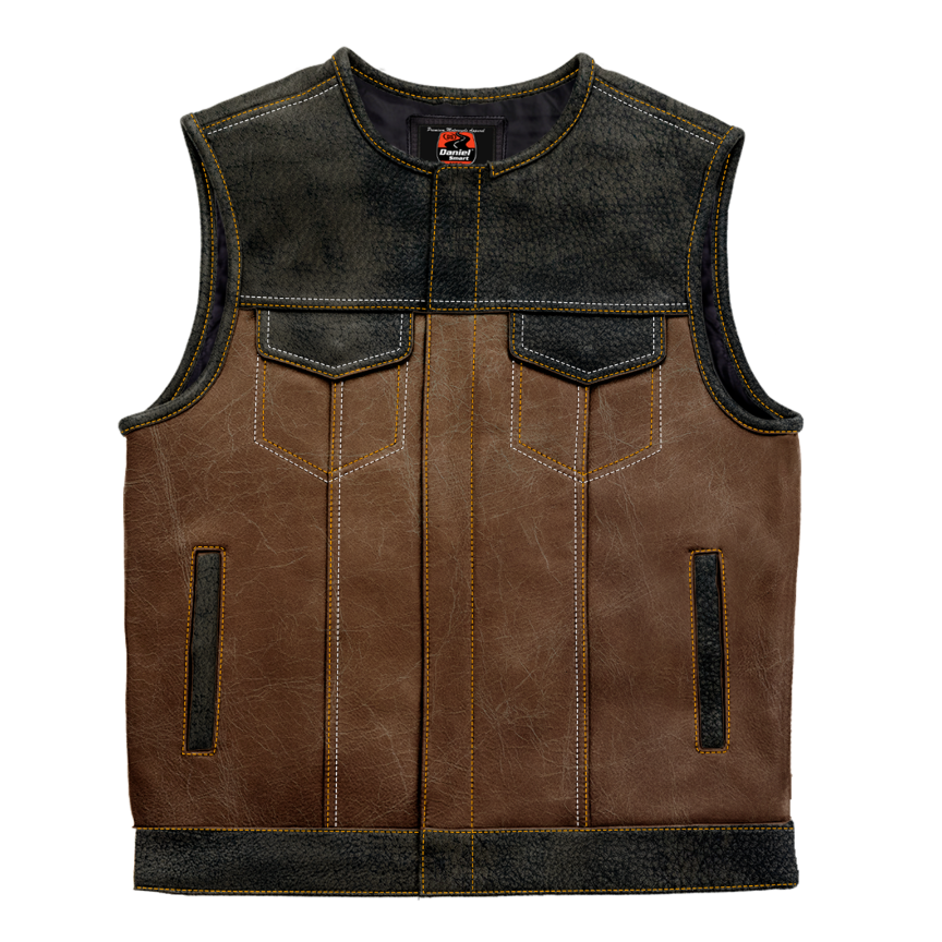An application scenario or product detail of customize leather vest - Image 14