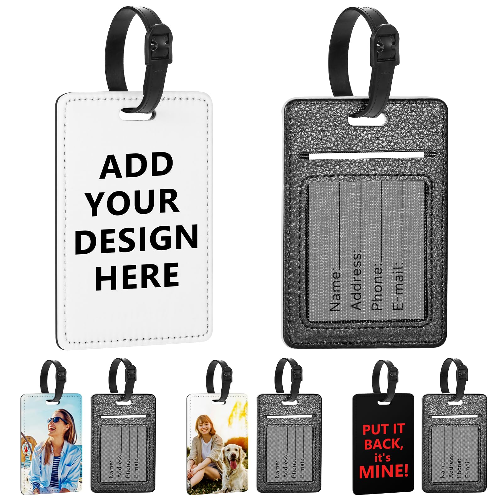 An application scenario or product detail of customized leather luggage tags - Image 9