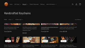 Custom Leather and Pen - Handcrafted Keychains Collection