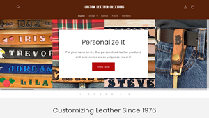 Custom Leather Creations - Personalized Patterned Leather Name Belt