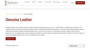 DB Book Binders - Genuine Leather Thesis Binding