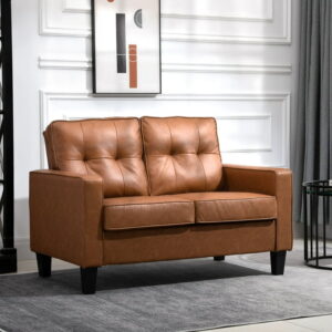 An application scenario or product detail of deals on faux leather loveseats - Image 2