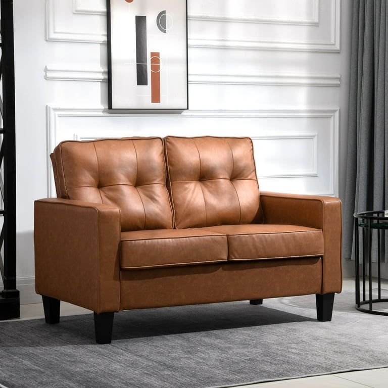 An application scenario or product detail of deals on faux leather loveseats - Image 2