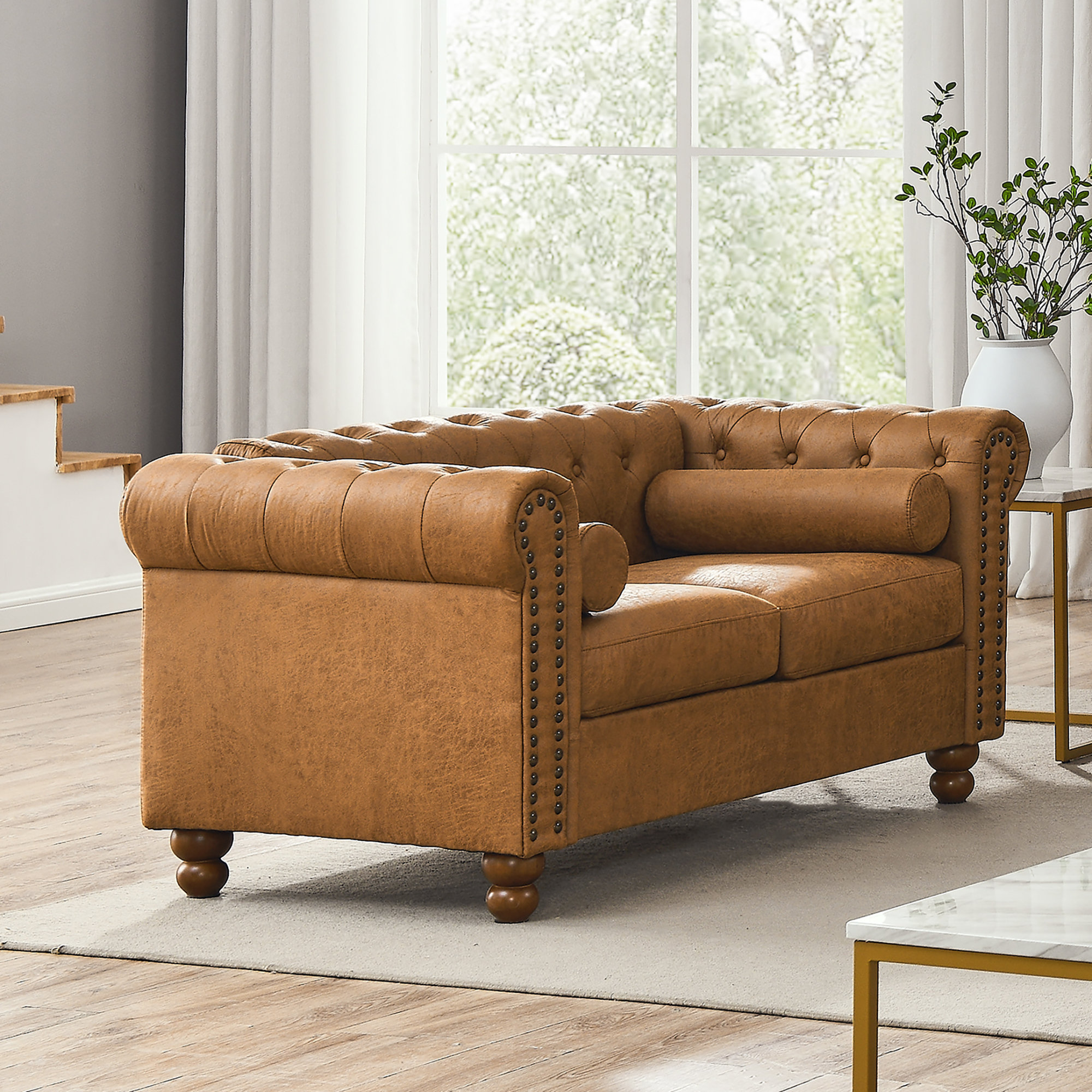An application scenario or product detail of deals on faux leather loveseats - Image 12