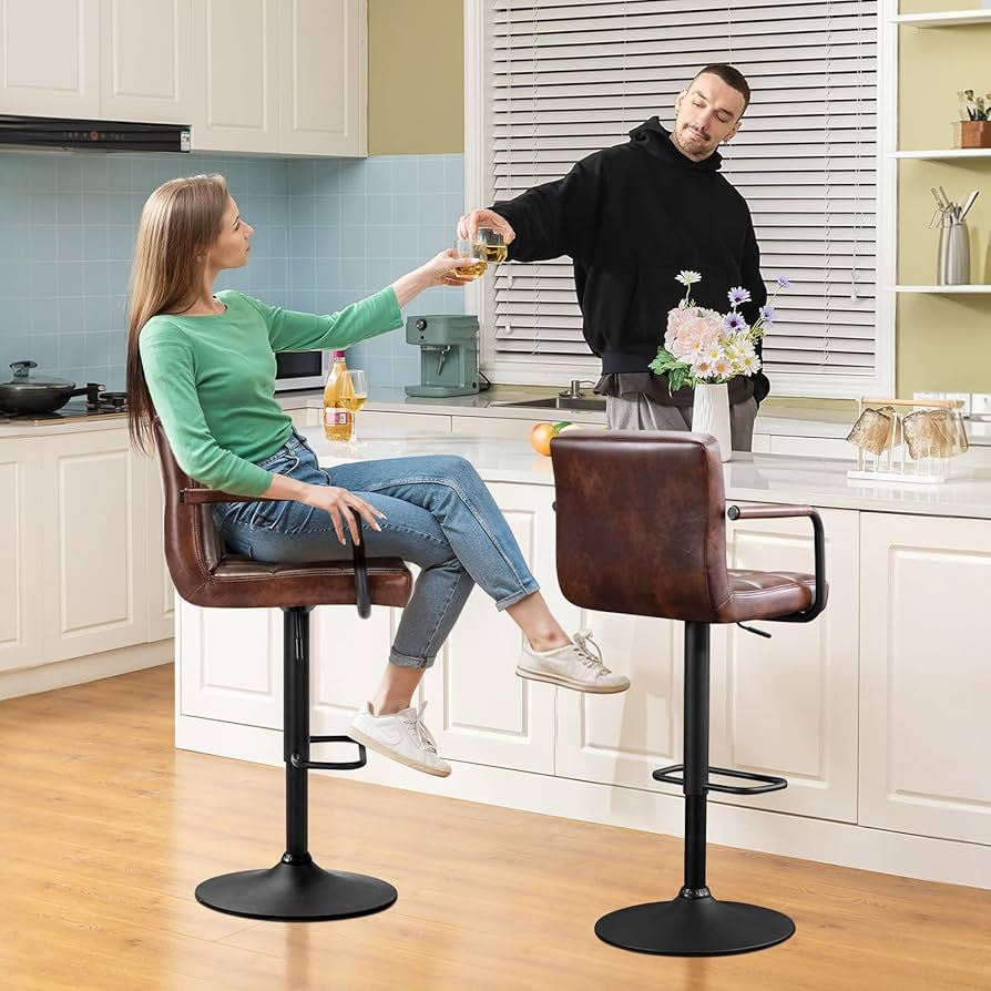 An application scenario or product detail of deals on leather bar stools - Image 2