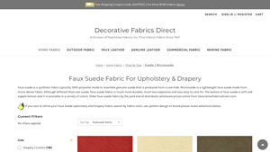 Decorative Fabrics Direct - Faux Suede Upholstery Fabric