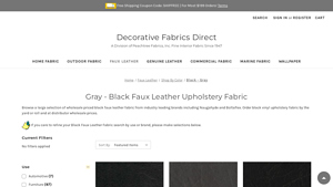 Naugahyde - Black Faux Leather Upholstery Vinyl