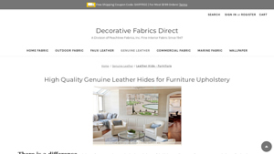 Decorative Fabrics Direct - Genuine Leather Hides