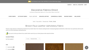Naugahyde - Brown Faux Leather Upholstery Vinyl