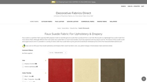 Decorative Fabrics Direct - Faux Suede Upholstery Fabric