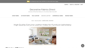 Decorative Fabrics Direct - Genuine Leather Hides