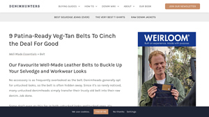 PigeonTree - 1.5 Double Prong Natural Veg-Tan Belt