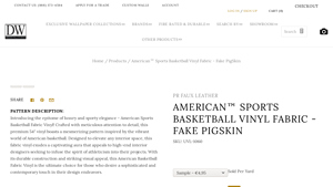 Designer Wall Coverings - American™ Sports Basketball Vinyl Fabric