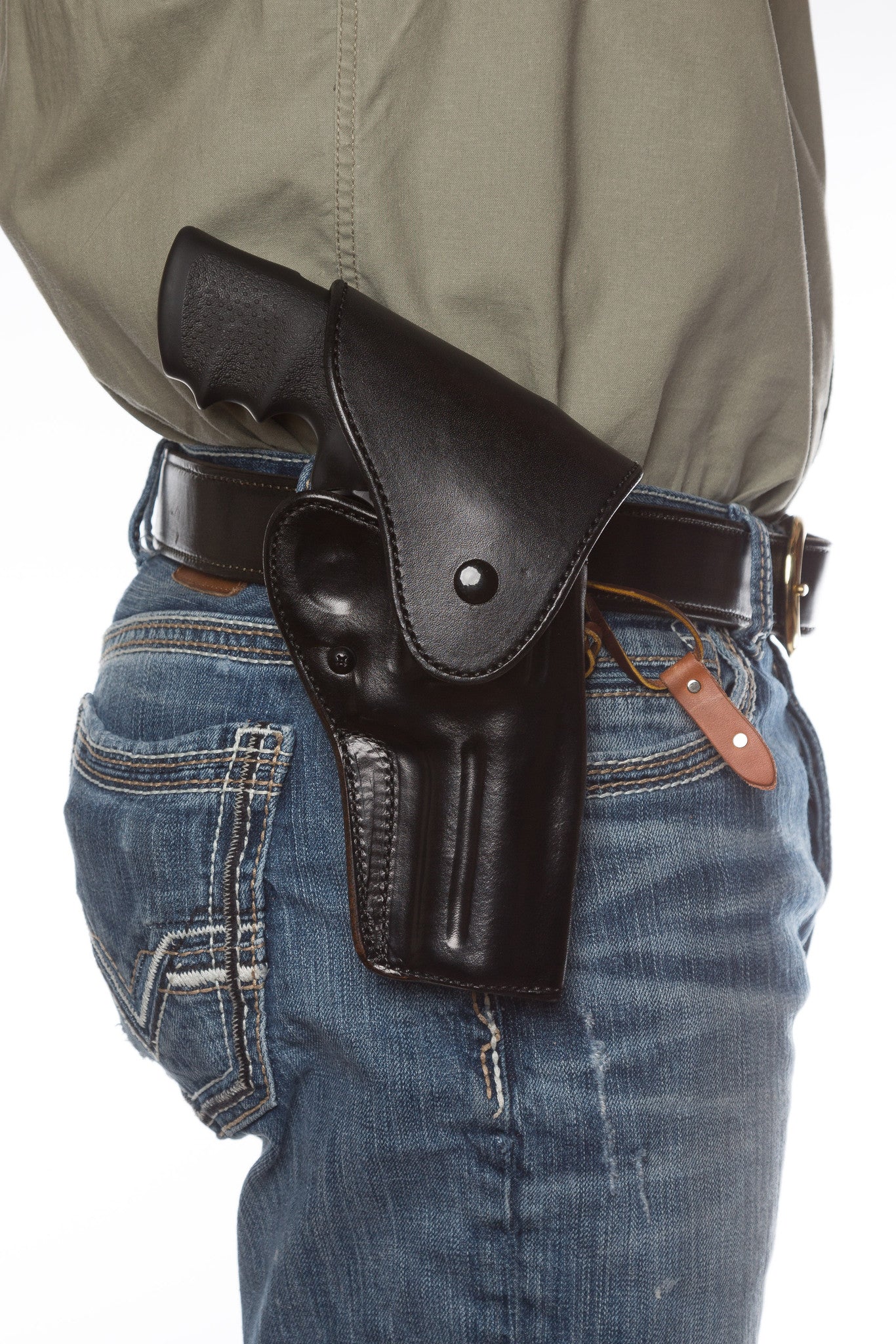 An application scenario or product detail of diamond custom leather holster - Image 1