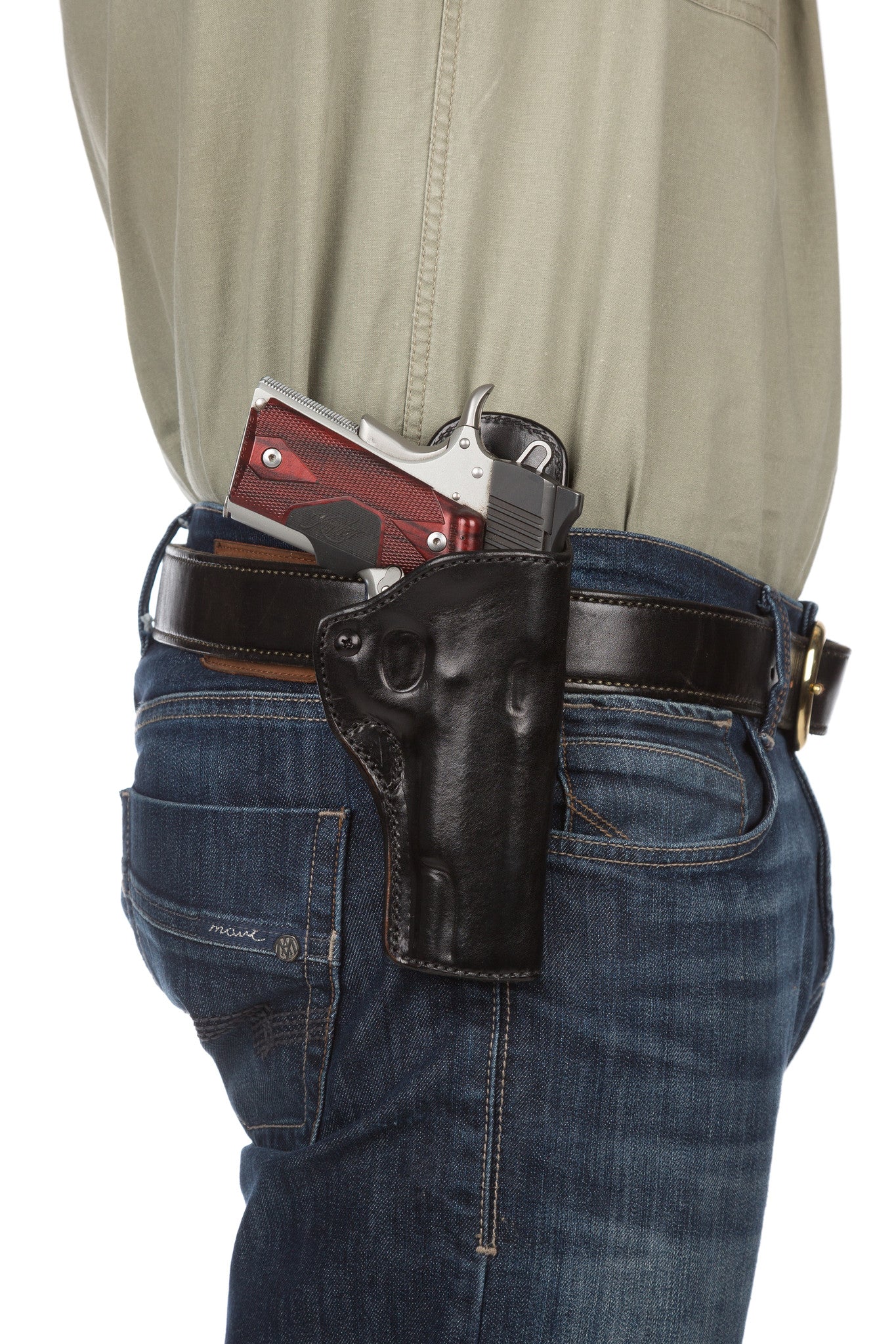 An application scenario or product detail of diamond custom leather holster - Image 4