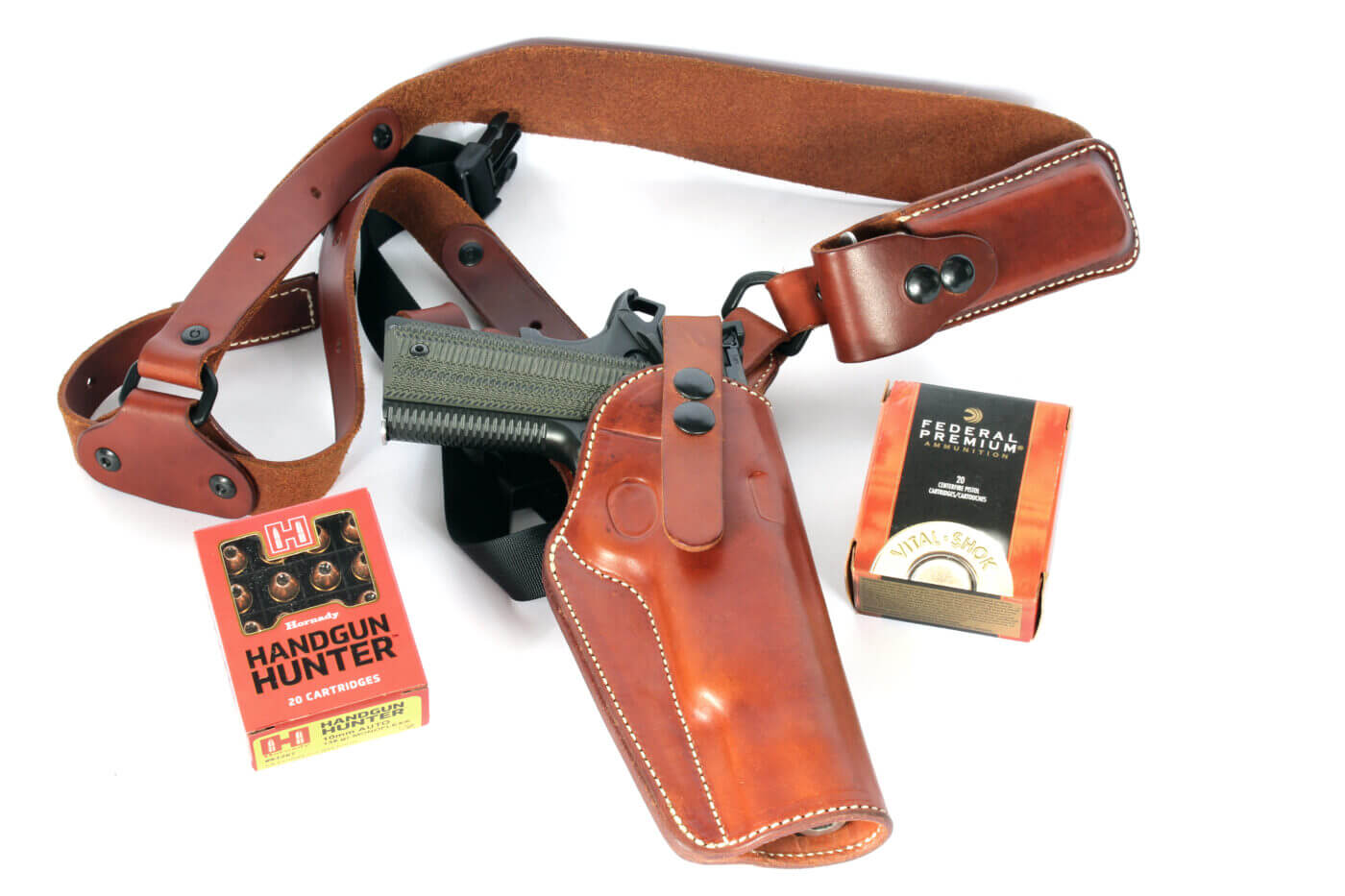 An application scenario or product detail of diamond d custom leather chest holster - Image 6