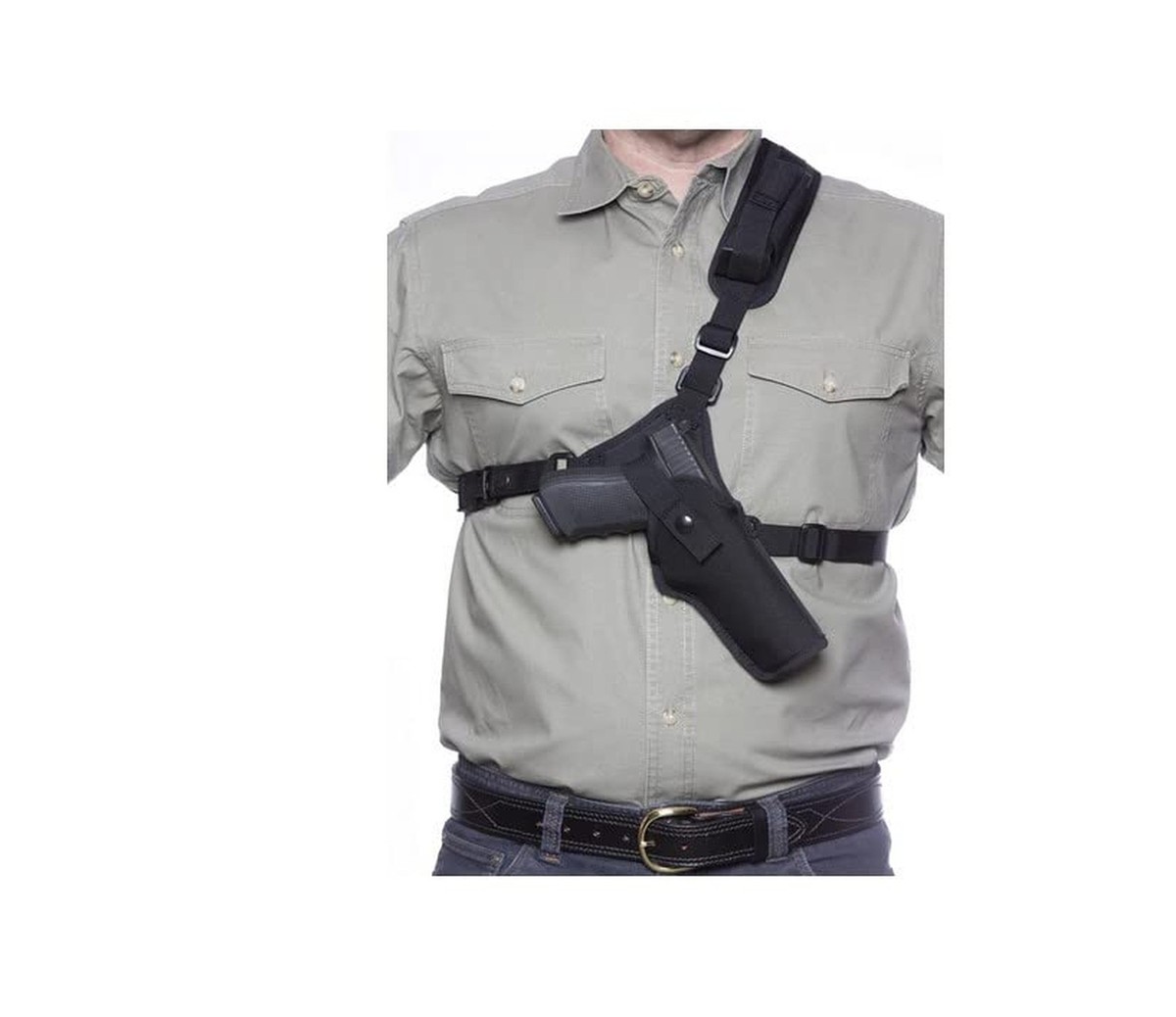 An application scenario or product detail of diamond d custom leather chest holster - Image 11