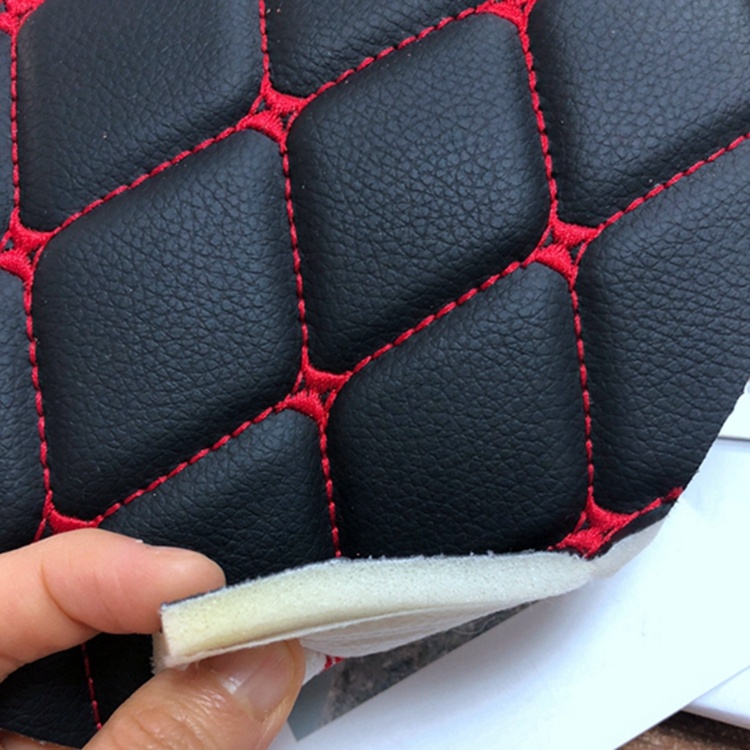An application scenario or product detail of diamond stitch leather fabric roll - Image 2
