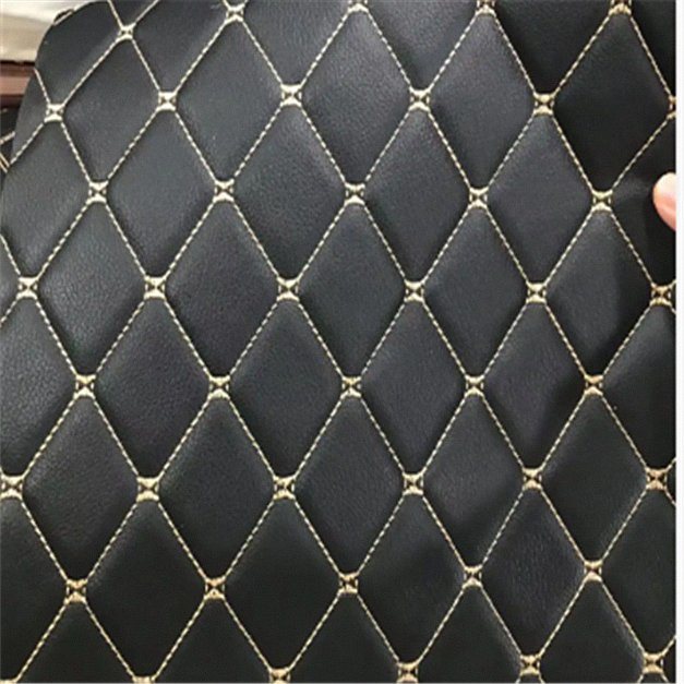 An application scenario or product detail of diamond stitch leather fabric roll - Image 6