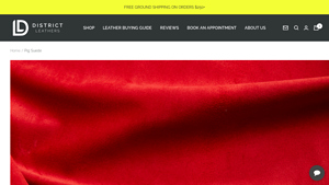 District Leathers - Pig Suede Hide