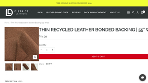 District Leathers - Thin Recycled Leather Bonded Backing