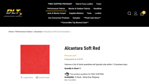 DLT Corporation - Alcantara Soft Red